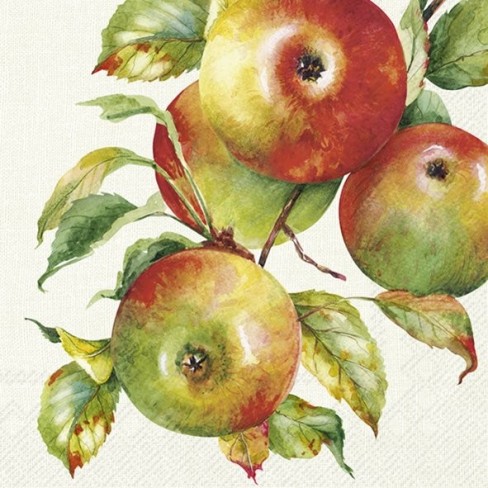 Коктейлни салфетки 20бр Home Grown Apples екрю
